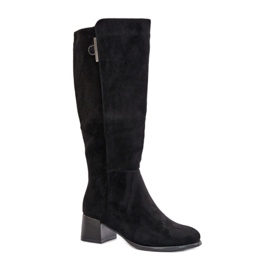 Step in style Botas Modelo Izanae RMR2481-3 Camurça Preta - Entre com estilo preto