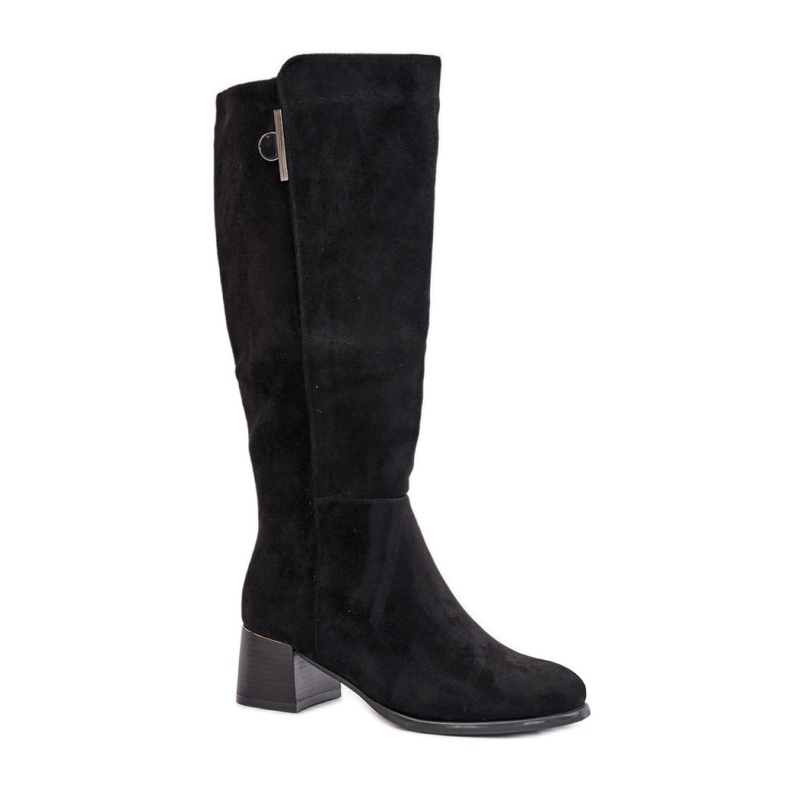 Step in style Botas Modelo Izanae RMR2481-3 Camurça Preta - Entre com estilo preto
