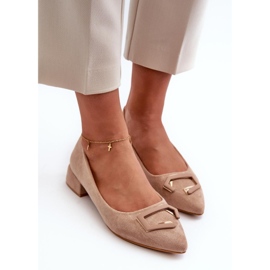 Step in style Bombas Modelo S.Barski KV27-034 Bege - Entre com estilo