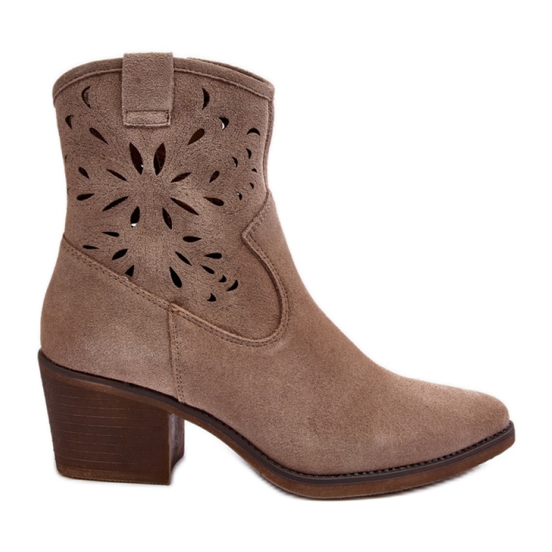 Step in style Botas Modelo Da SN622-20 Camurça Bege Escuro - Entre com estilo