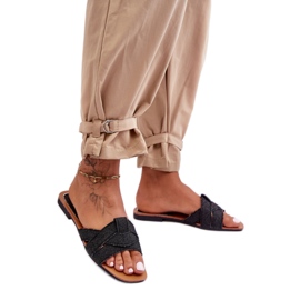 Step in style Chinelo Sandália Modelo Aversa W-112 Preta - Entre com estilo preto