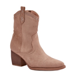 Step in style Botas Modelo Narinae CHC359 Bege - Entre com estilo Step in style Botas Modelo Narinae CHC359 Bege - Entre com estilo