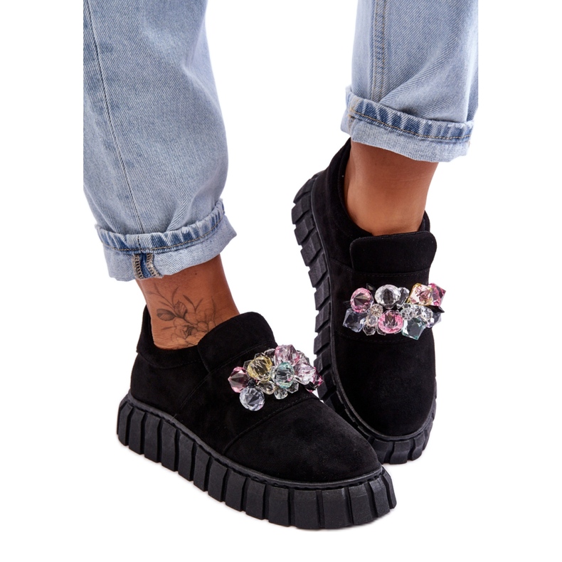 Step in style Calçado Esportivo Modelo Desire NB615 Camurça Preta - Entre com estilo preto