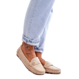 Step in style Mocassins Modelo Castelo JU052 Bege – Entre com estilo