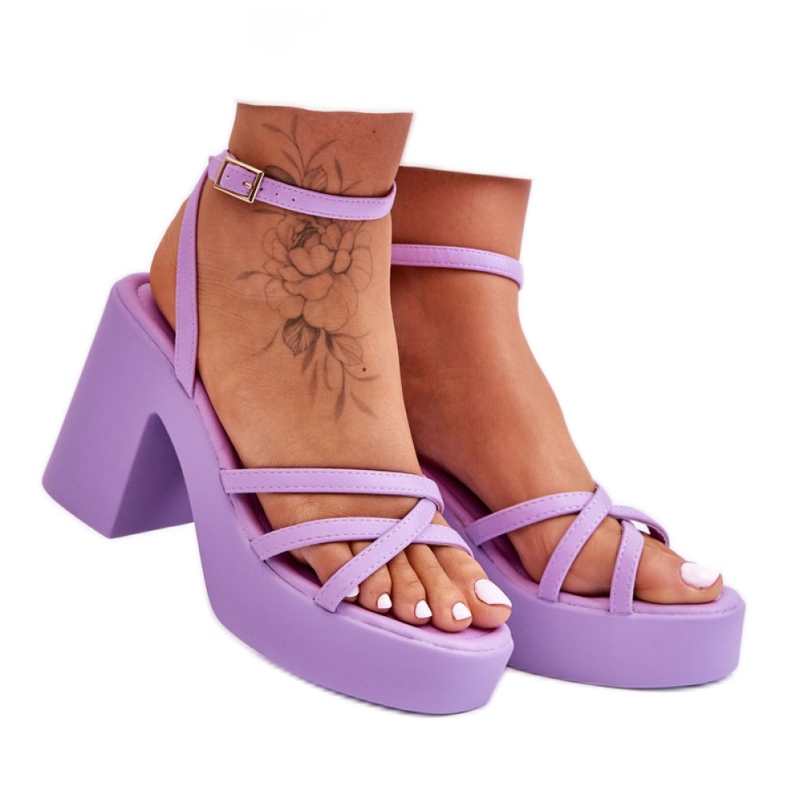Step in style Sandálias Modelo Shemira 78-130 Violeta - Entre com estilo tolet