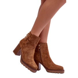 Botas Modelo Makeline H8-526 Camurça Marrom - Step in style