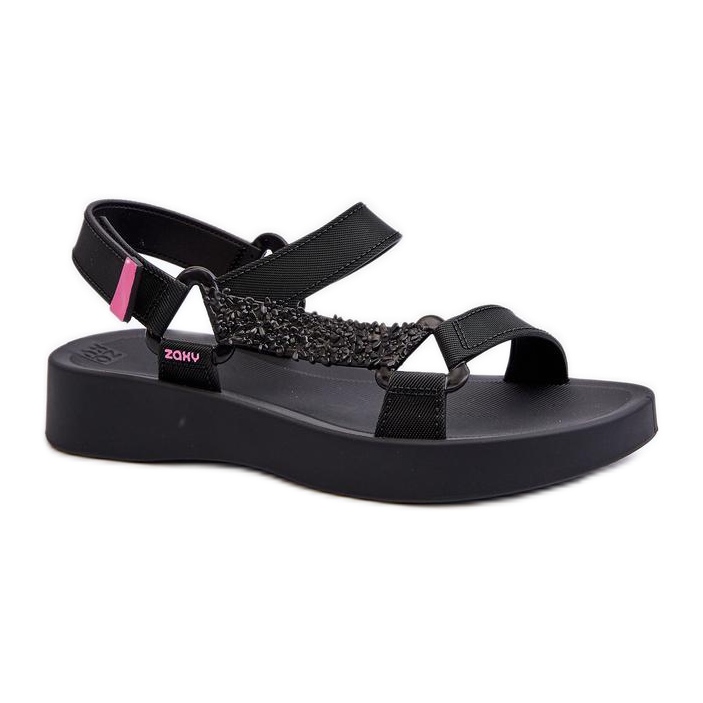 Step in style Sandálias Modelo Zaxy LL285062 Pretas - Entre com estilo preto