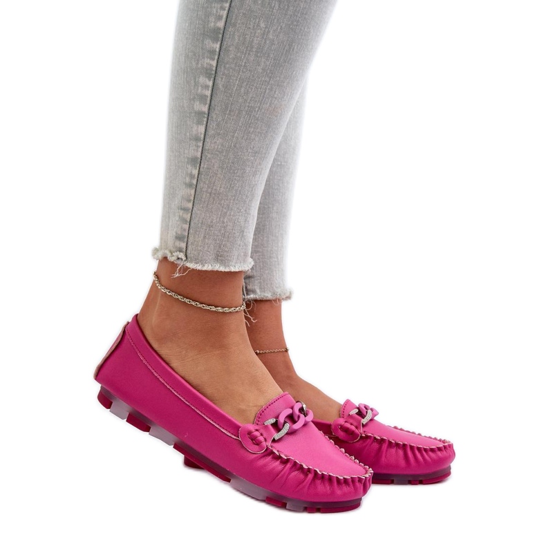 Step in style Mocassins Modelo S.Barski LR339 Fúcsia - Entre com estilo rosa