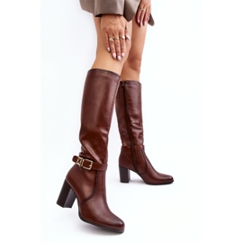 Step in style Botas Modelo Sendilia KZ103 Marrom - Entre com estilo