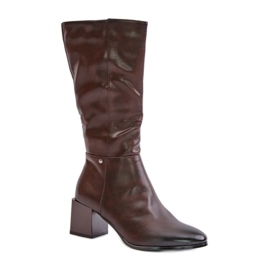Step in style Botas Modelo Ellithira ASA217-2 Marrom - Entre com estilo