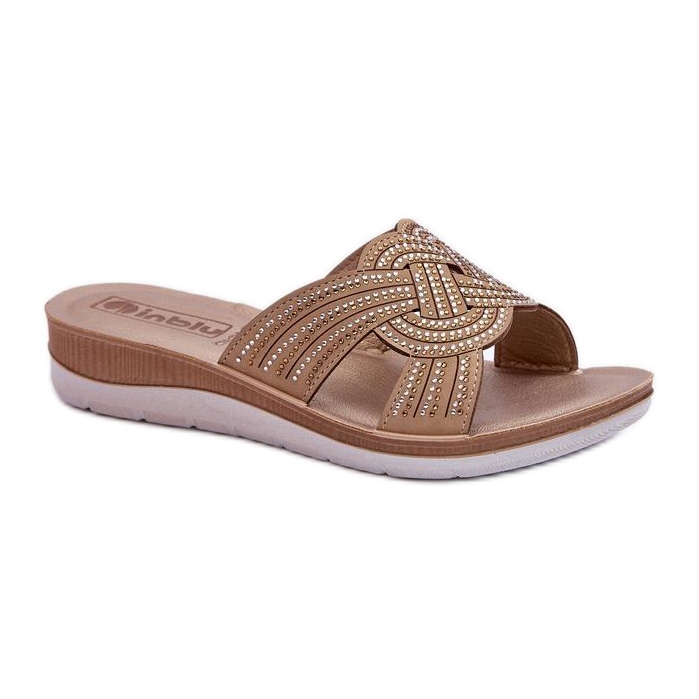 Step in style Sandália Chinelo Modelo Inblu BV000037 Bege - Entre com estilo