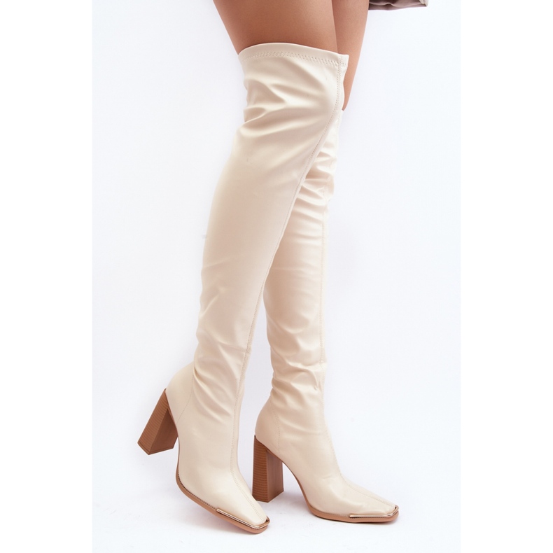 Step in style Botas Modelo Ocella 6028 Bege - Entre com estilo
