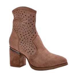 Step in style Botas Modelo S.Barski HY42-029 Marrom - Entre com estilo