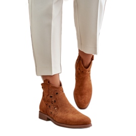 Step in style Botas Modelo S.Barski HY42-081 Camel - Entre com estilo marrom