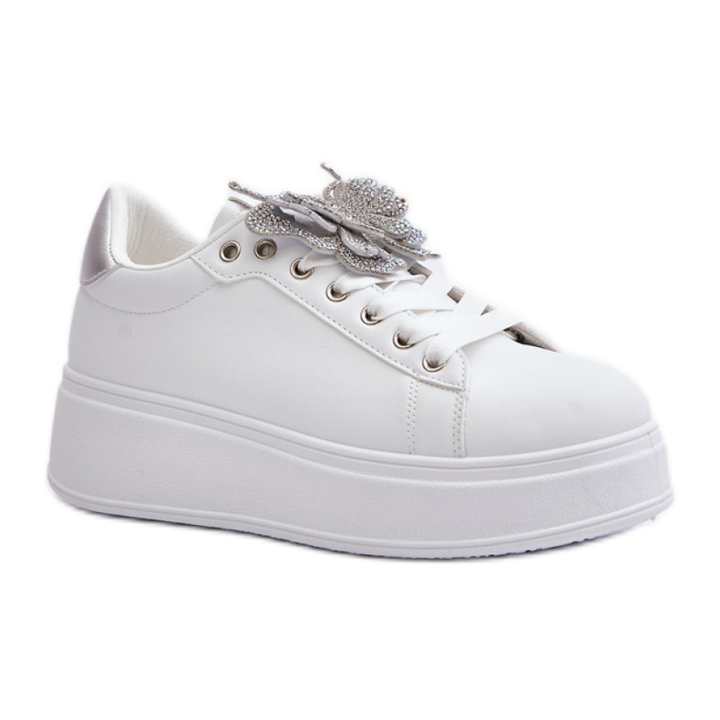 Step in style Calçado Esportivo Modelo Naritevia YY-23 Branco/Prata - Entre com estilo