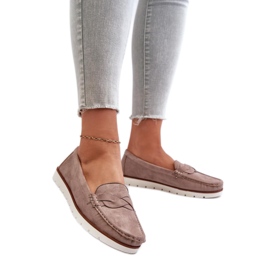 Step in style Mocassins Modelo Nestalia 834280 Bege Escuro – Entre com estilo