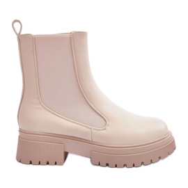 Step in style Botas Chelsea Modelo Isminna BM67 Bege - Entre com estilo