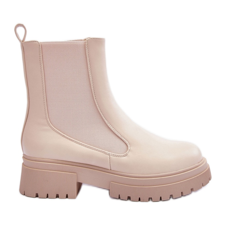Step in style Botas Chelsea Modelo Isminna BM67 Bege - Entre com estilo