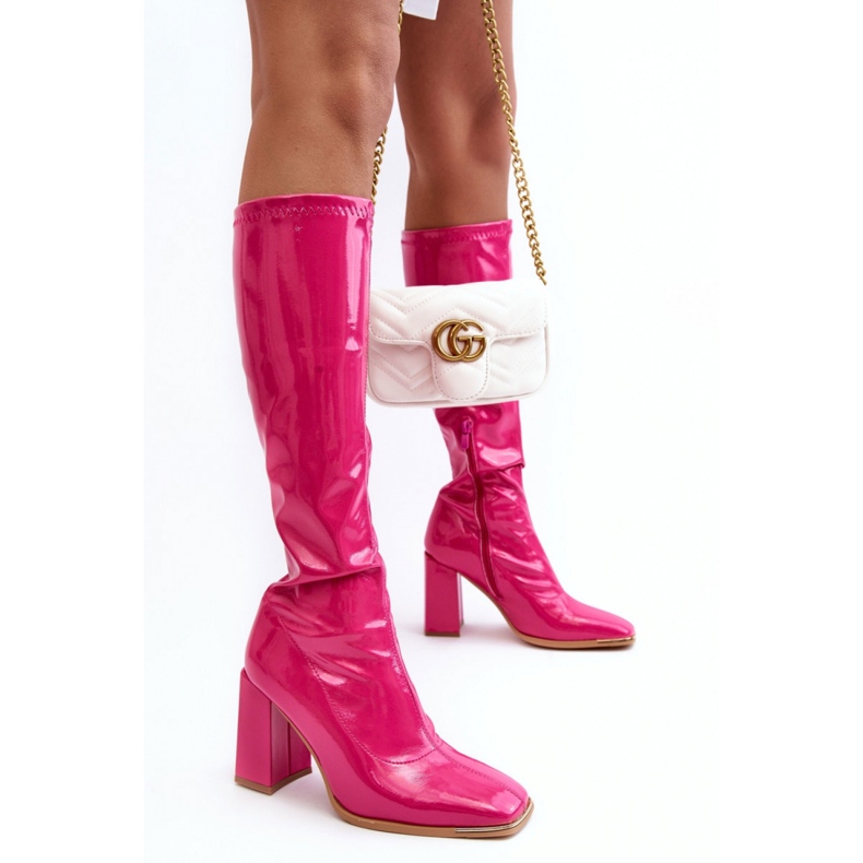 Step in style Botas Modelo Mlokva RB152P Verniz Fúcsia - Entre com estilo rosa