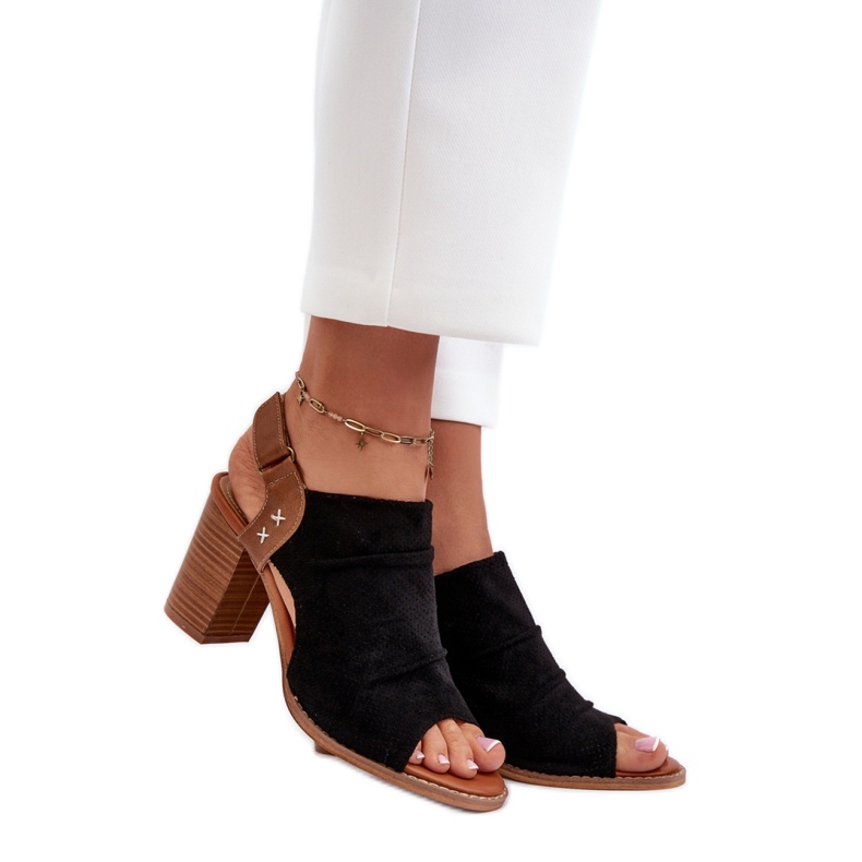 Step in style Sandálias Modelo Rosca 24SD35-7184 Pretas - Entre com estilo preto