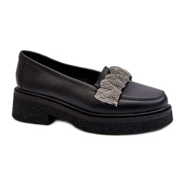 Step in style Mocassins Modelo Zazoo 3419 Couro Preto - Entre com estilo