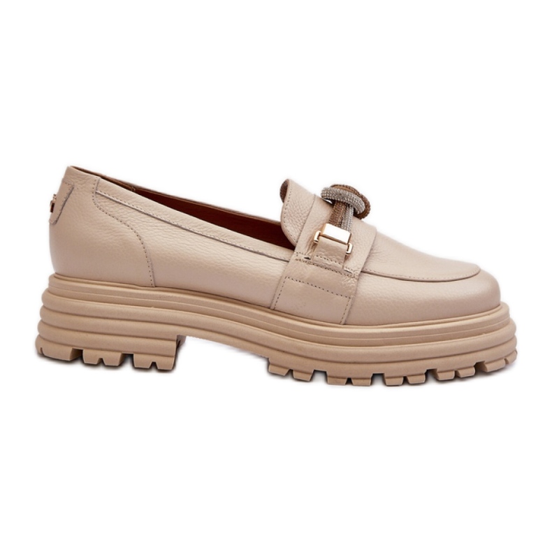Step in style Mocassins Modelo Laura Messi 2780 Bege – Entre com estilo