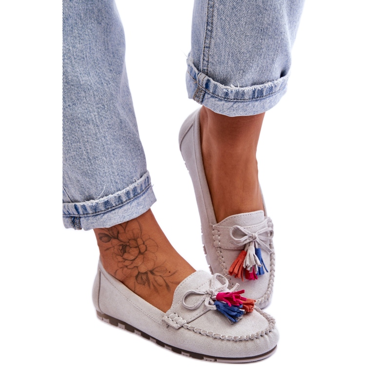 Step in style Mocassins Modelo Dorine GS37 Cinza – Entre com estilo