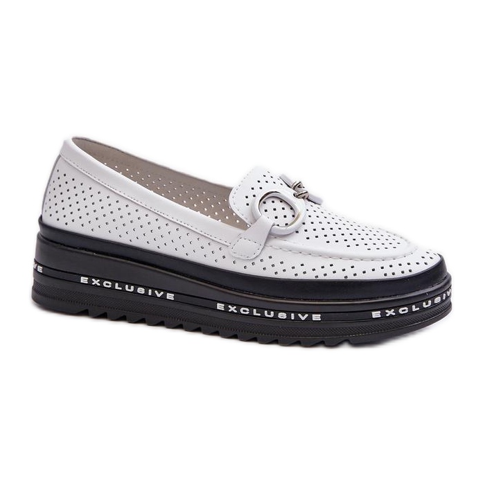 Step in style Mocassins Modelo S.Barski LR750 Branco - Entre com estilo