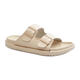 Step in style Sandália Chinelo Modelo Big Star NN274A752 Bege - Entre com estilo