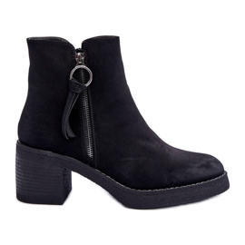 Step in style Botas Modelo Limoso M706 Camurça Preta - Entre com estilo preto