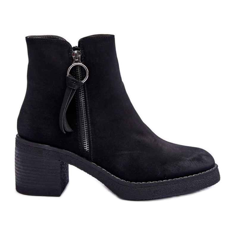 Step in style Botas Modelo Limoso M706 Camurça Preta - Entre com estilo preto