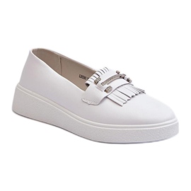 Step in style Mocassins Modelo S.Barski LR590 Branco - Entre com estilo