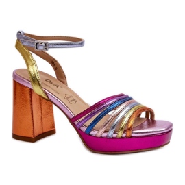 Step in style Sandálias Modelo Da CR920 Multicolor Rosa - Entre com estilo multicolorido
