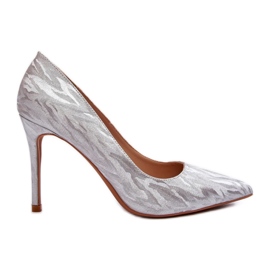 Step in style Salto alto Klonisa modelo TU246 Prata - Entre com estilo cinza Step in style Salto alto Klonisa modelo TU246 Prata - Entre com estilo cinza