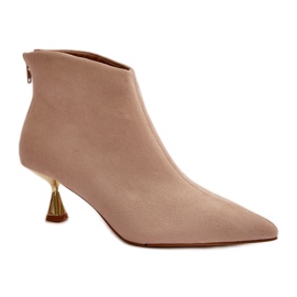 Step in style Botas Modelo Terlena GP13 Bege - Entre com estilo