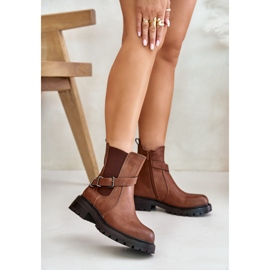 Step in style Botas Chelsea Modelo Sergio Leone TR719-S Marrom - Entre com estilo