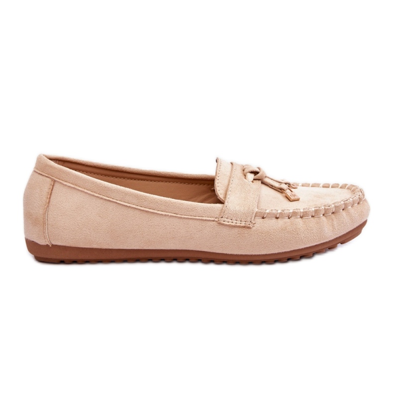 Step in style Mocassins Modelo Good Time ZA28P Bege - Entre com estilo