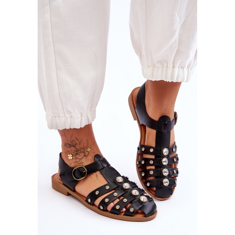 Step in style Sandálias Modelo Ascot G-13 Pretas - Entre com estilo preto