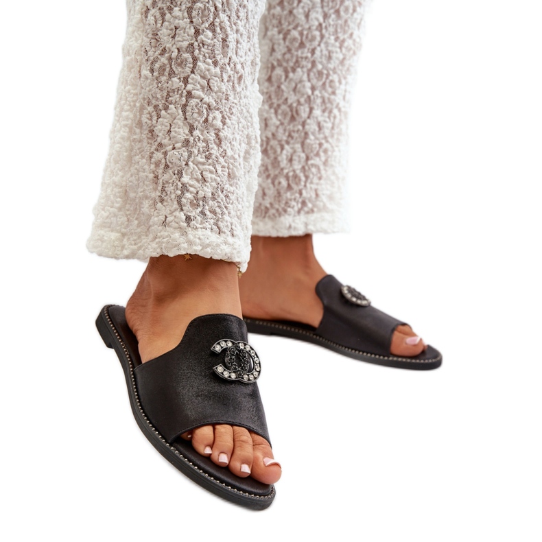 Step in style Chinelos Sandália Modelo S.Barski KV27-050 Preta - Entre com estilo preto