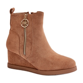 Step in style Botas Modelo Leretha YY-78 Camel - Entre com estilo castanho