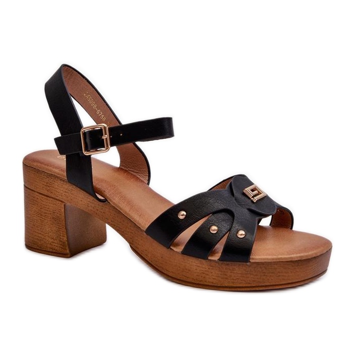 Step in style Sandálias Modelo Assames 24SD98-6758 Pretas - Entre com estilo preto