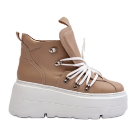 Step in style Calçado Esportivo Modelo Zazoo 3416 Bege - Entre com estilo
