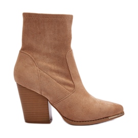 Step in style Botins Modelo Sanile A5619-8 Bege - Entre com estilo