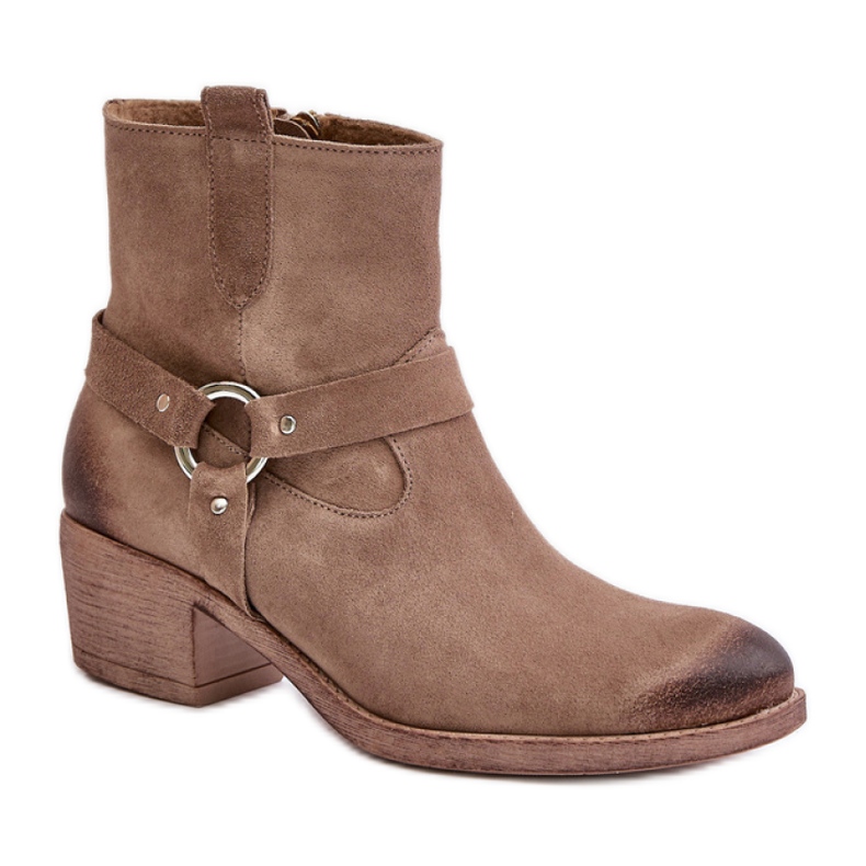 Step in style Botas Modelo Zazoo 60477 Bege - Entre com estilo
