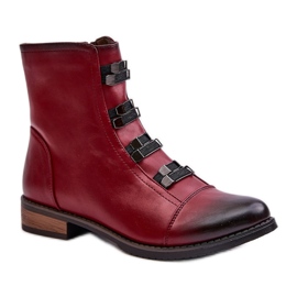 Step in style Botas Modelo Evalith ASA62-30 Bordo – Entre com estilo vermelho