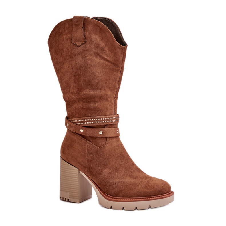 Step in style Botas Modelo Ivanelis ASA254-4 Camelo - Entre com estilo castanho
