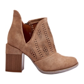 Step in style Botas Modelo Niartima A5722-63 Bege - Entre com estilo