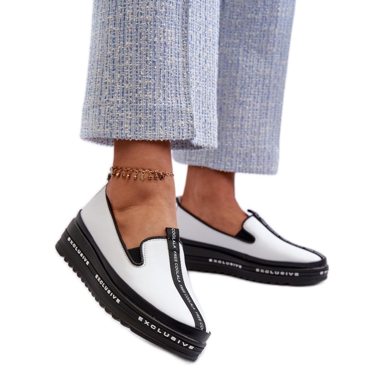 S. BARSKI Sapatos femininos Barski em couro natural branco