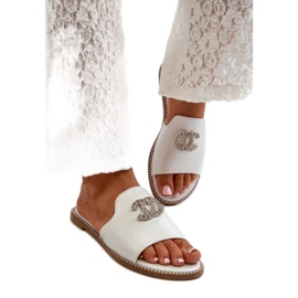 Chinelos femininos elegantes da S.Barski Silver cinza