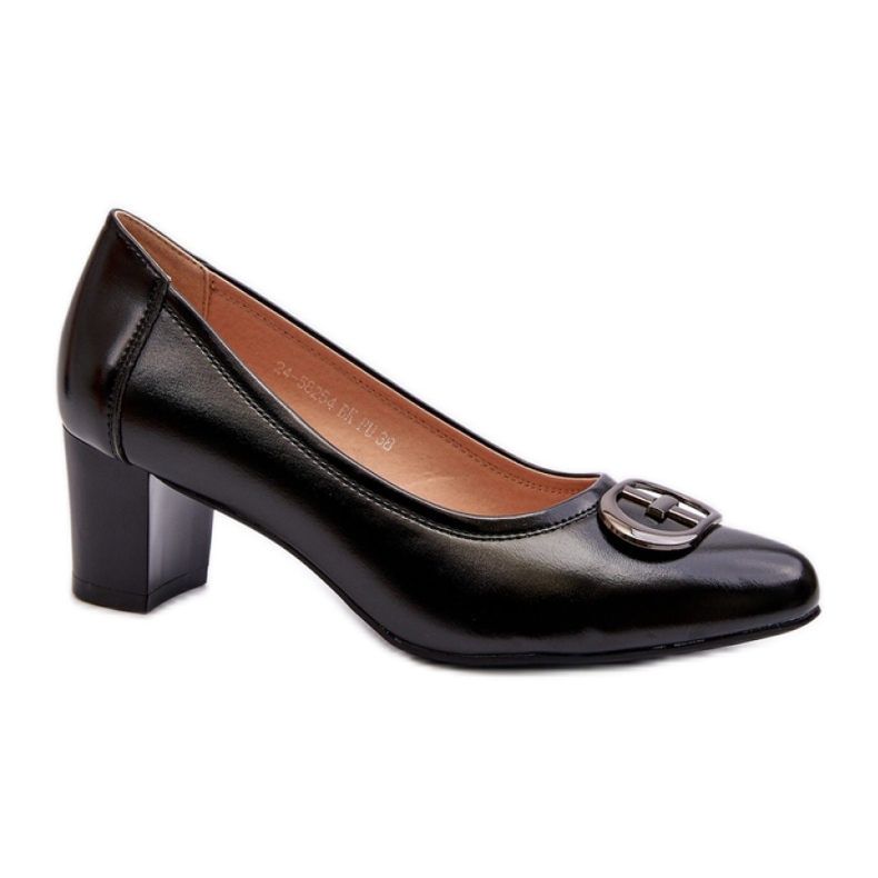 Sapatos elegantes da marca Vinceza Black preto